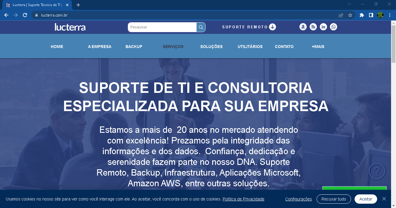 Site da empresa Lucterra